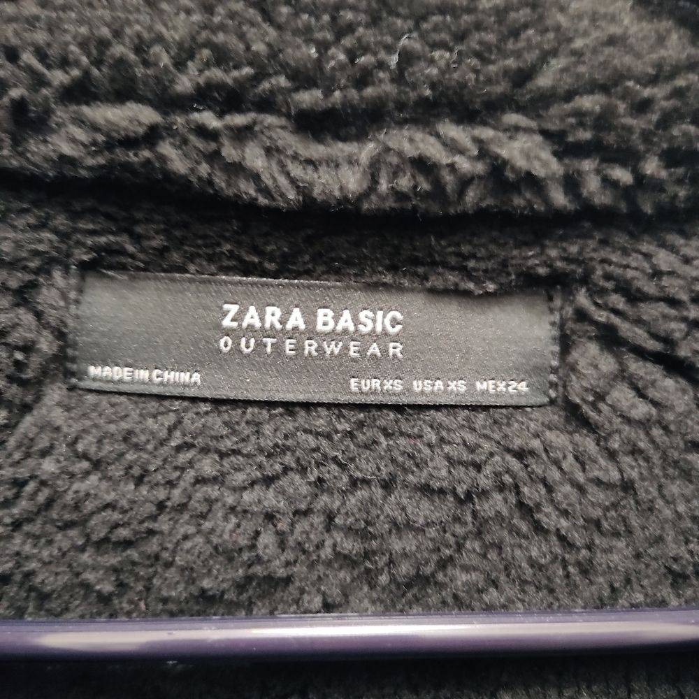 Zara Black Suede Basic Outerwear Jacket. Great Fo… - image 3